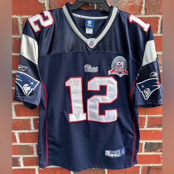 Reebok Onfield NFL Equip New England Patriots Tom Brady 50th Anniversary Jersey - Picture 1 of 8